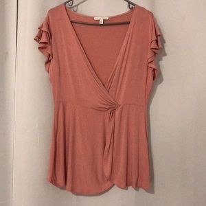 ⭐️3/$15 Pink Wrap-Style Top Notations Medium Target